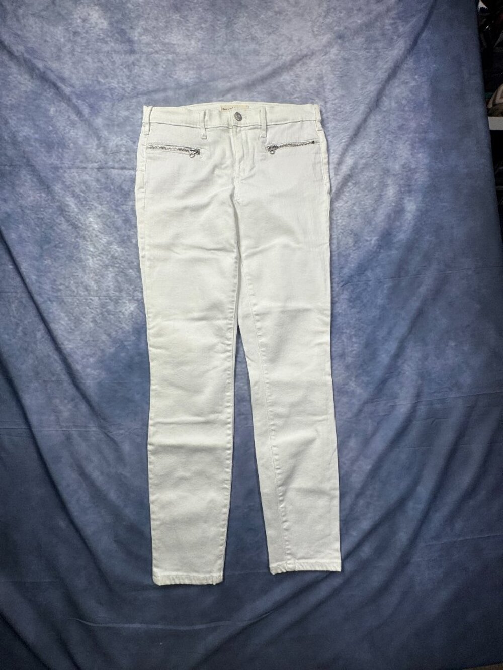 Gap 1969 Regular Women True Skinny White Stretch White Denim Jeans Size 28R